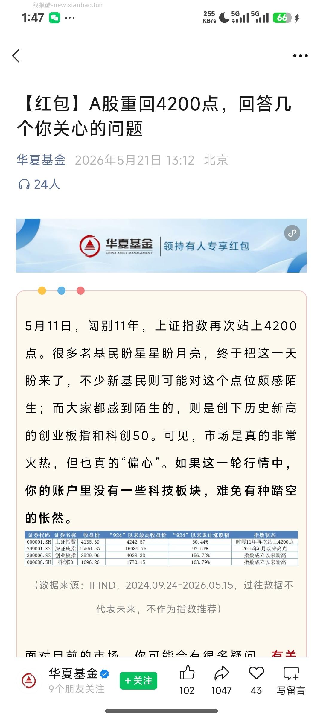 华夏基金抽奖 - 线报酷
