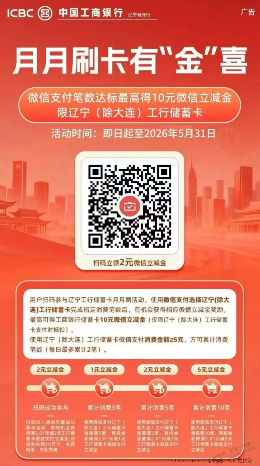 辽宁工行月月刷 - 线报酷