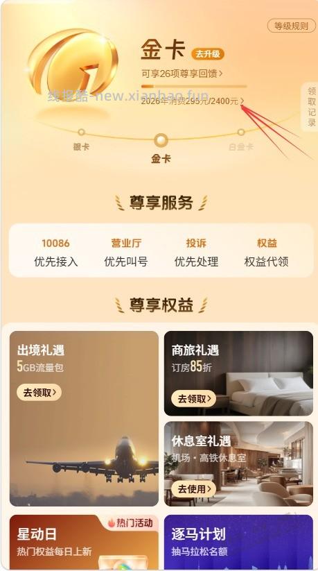 还要消费2100才能升全球通白金 - 线报酷