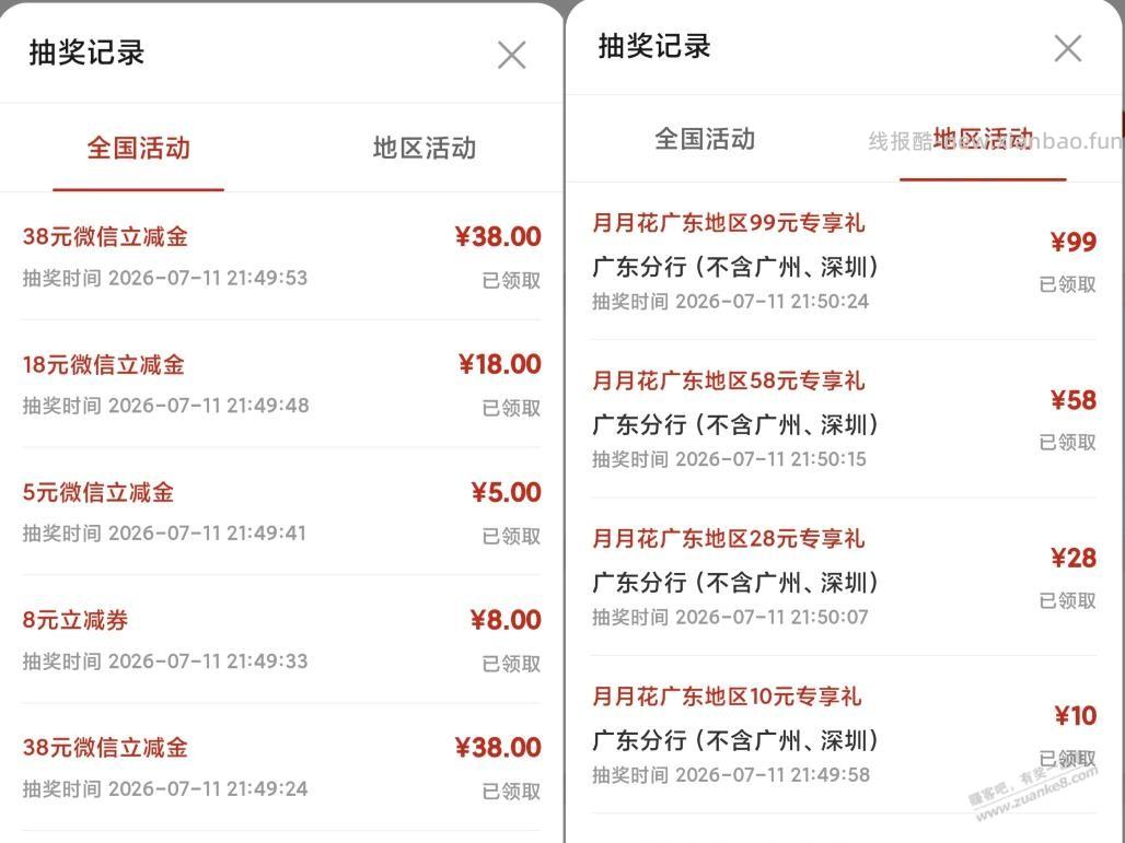 【广东】工行工享月月花共中立减金302r - 线报酷