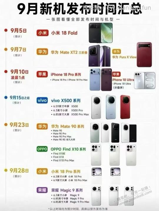 热闹的9月，新机发布 - 线报酷